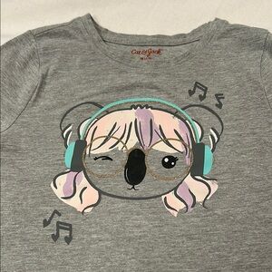 Cat & Jack Gray Koala Headphones Kids T-Shirt
